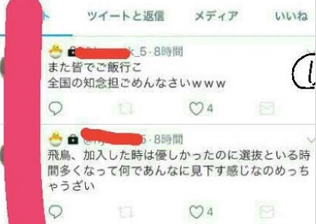 裏垢が晒され話題に