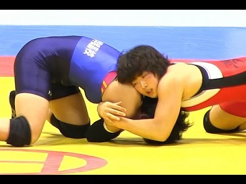 Wrestling 坂野結衣 × 栄希和 59kg 天皇杯2012-1221 - YouTube